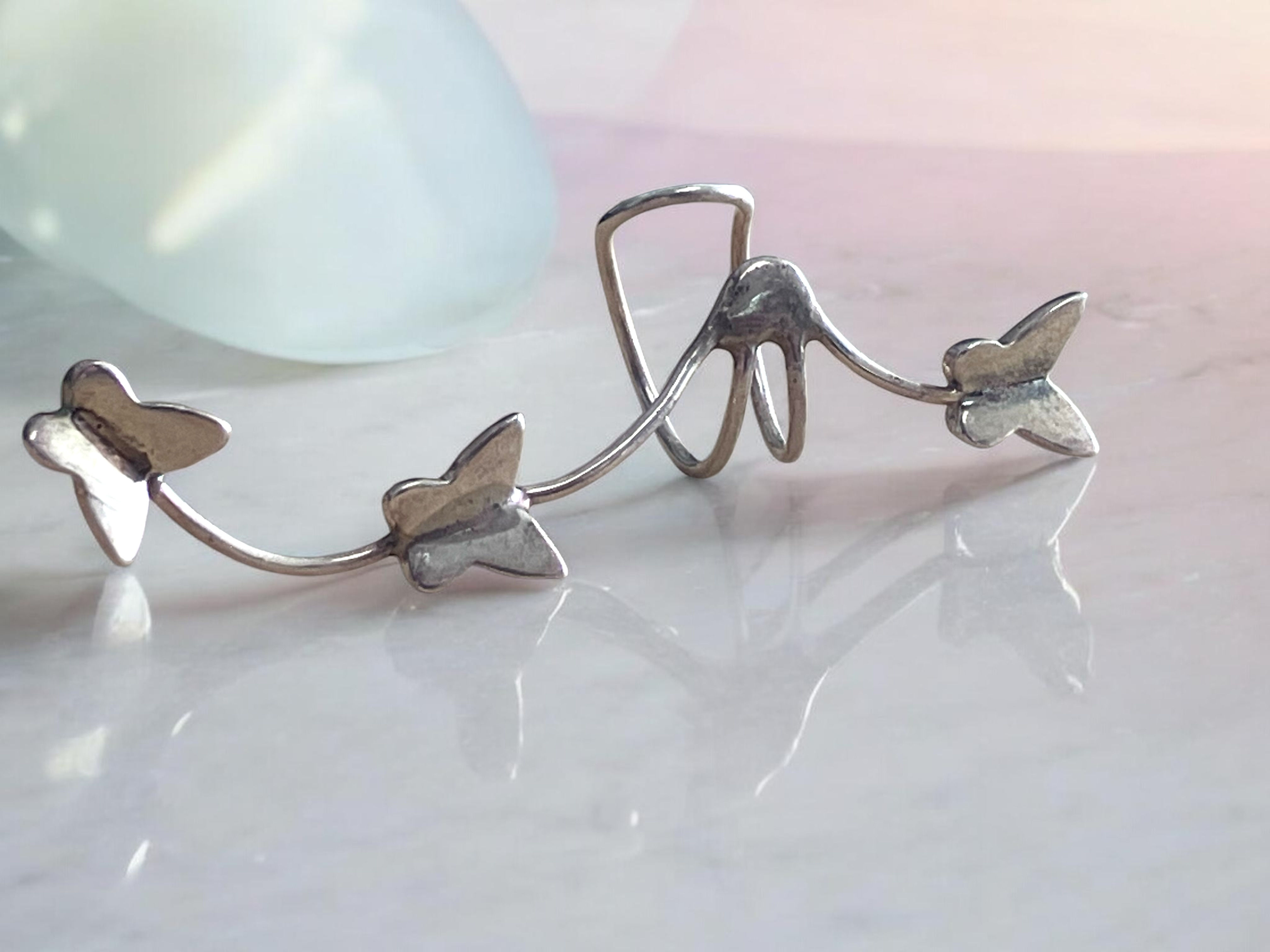 Sterling Silver Butterfly Ear Cuff