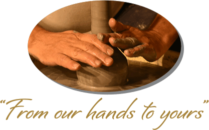 Ancient Creations Ceramics Potter wheel throwing a ceramic water pipe, 'from our hands to yours'