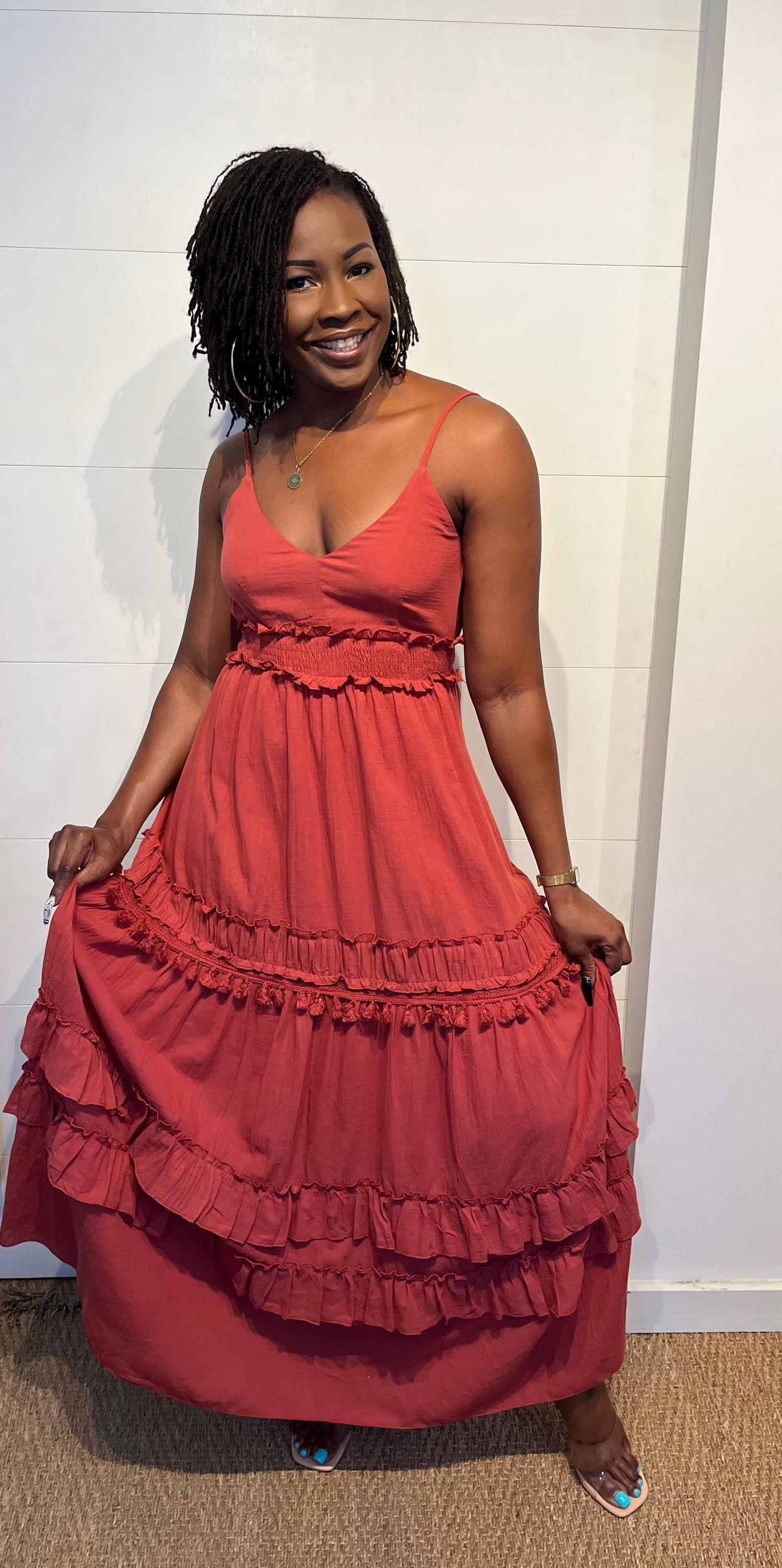 Maxi Dress (Brick)