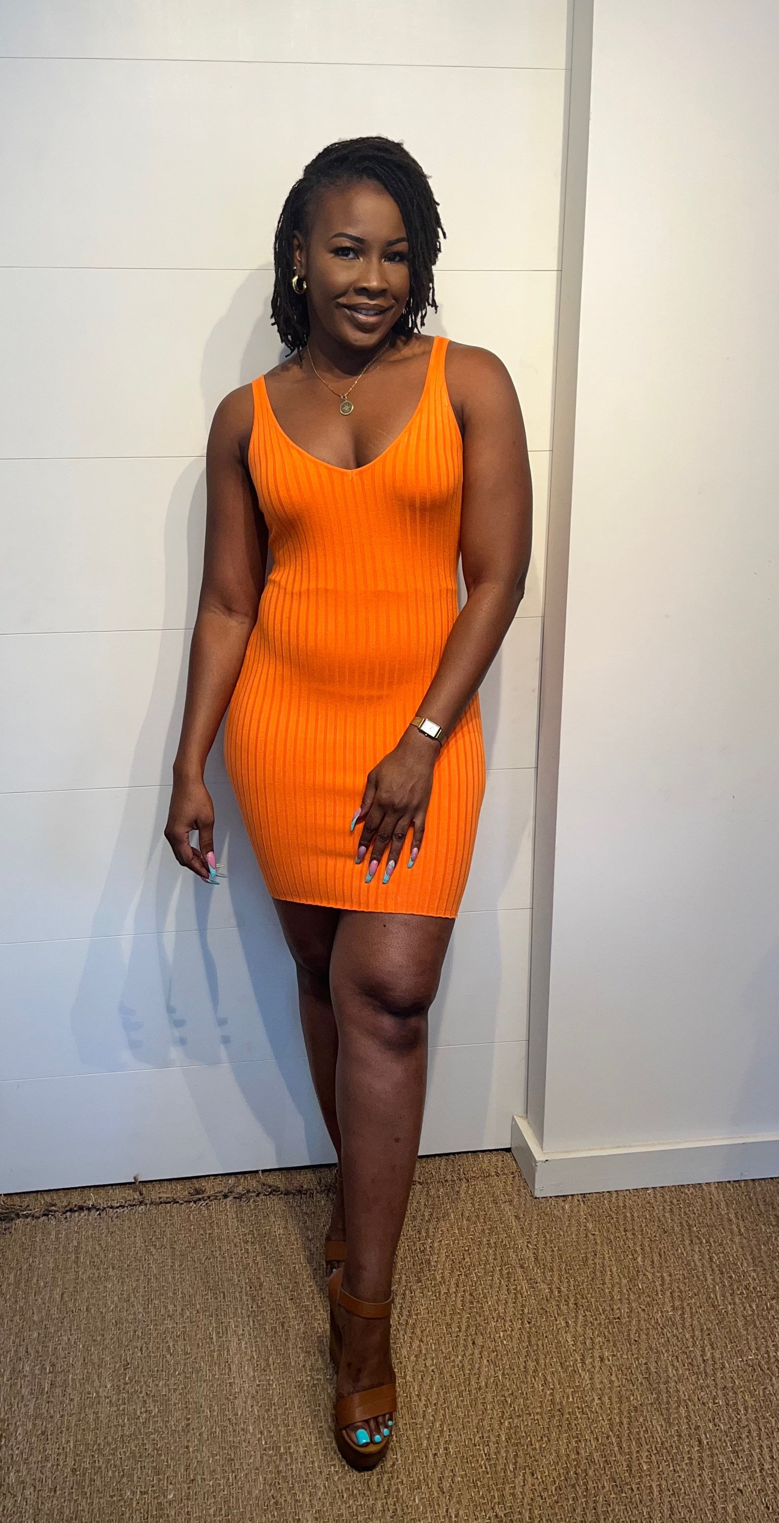 Back to Basics Dress (Neon Orange)
