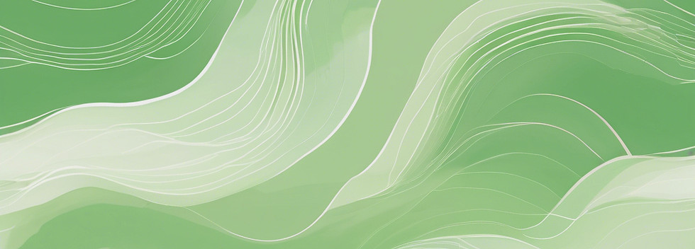 light and pale shades of green and white, horizontal squiggles with blended edges for an o