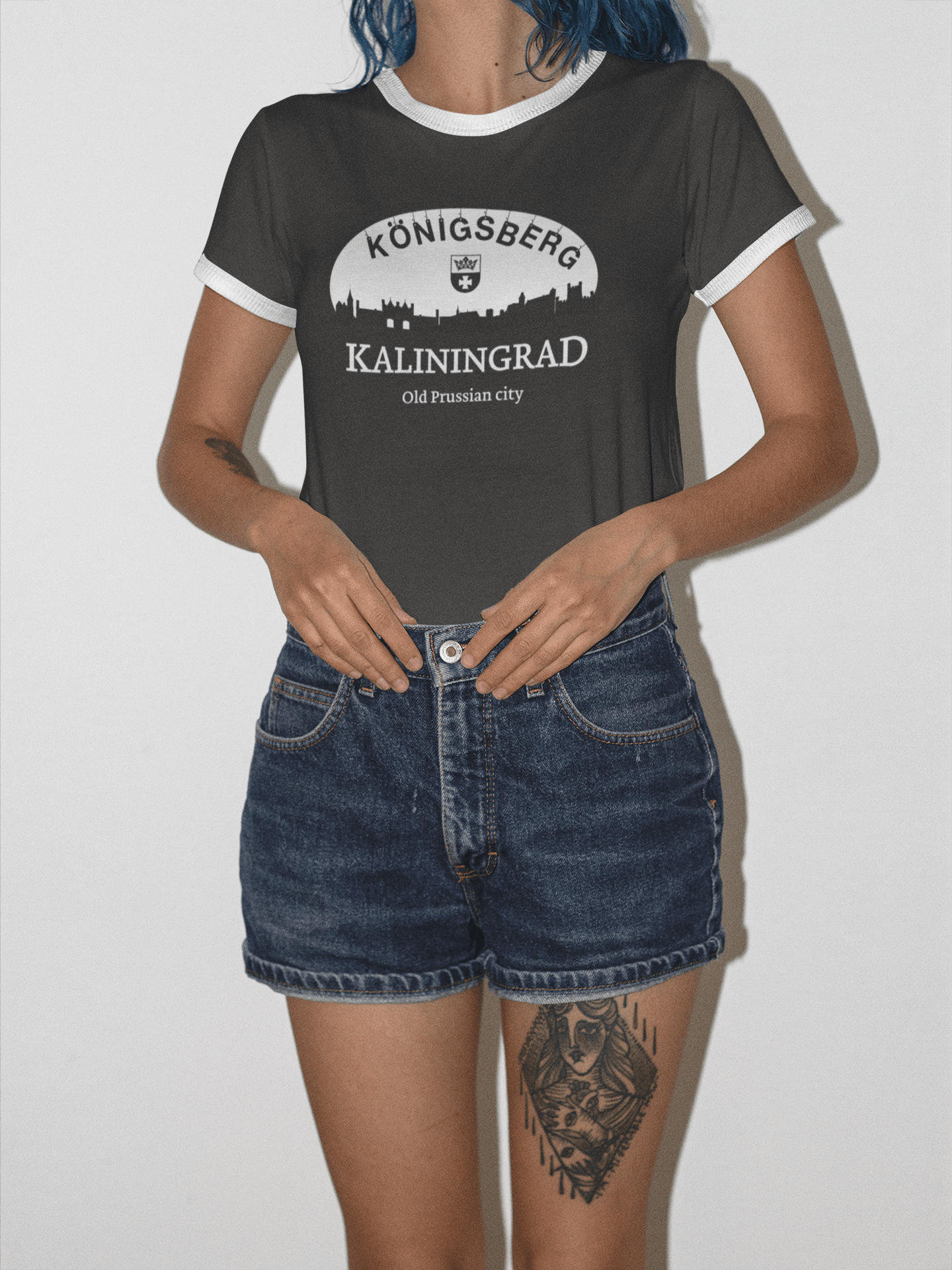 Футболка женская "Old Prusian City" Black