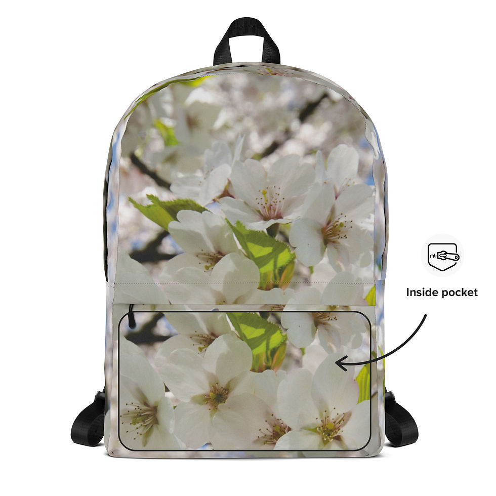 Thumbnail: Backpack White Cherry Blossom - Blossom Collection