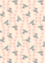 Motif Oiseau ruban de roses