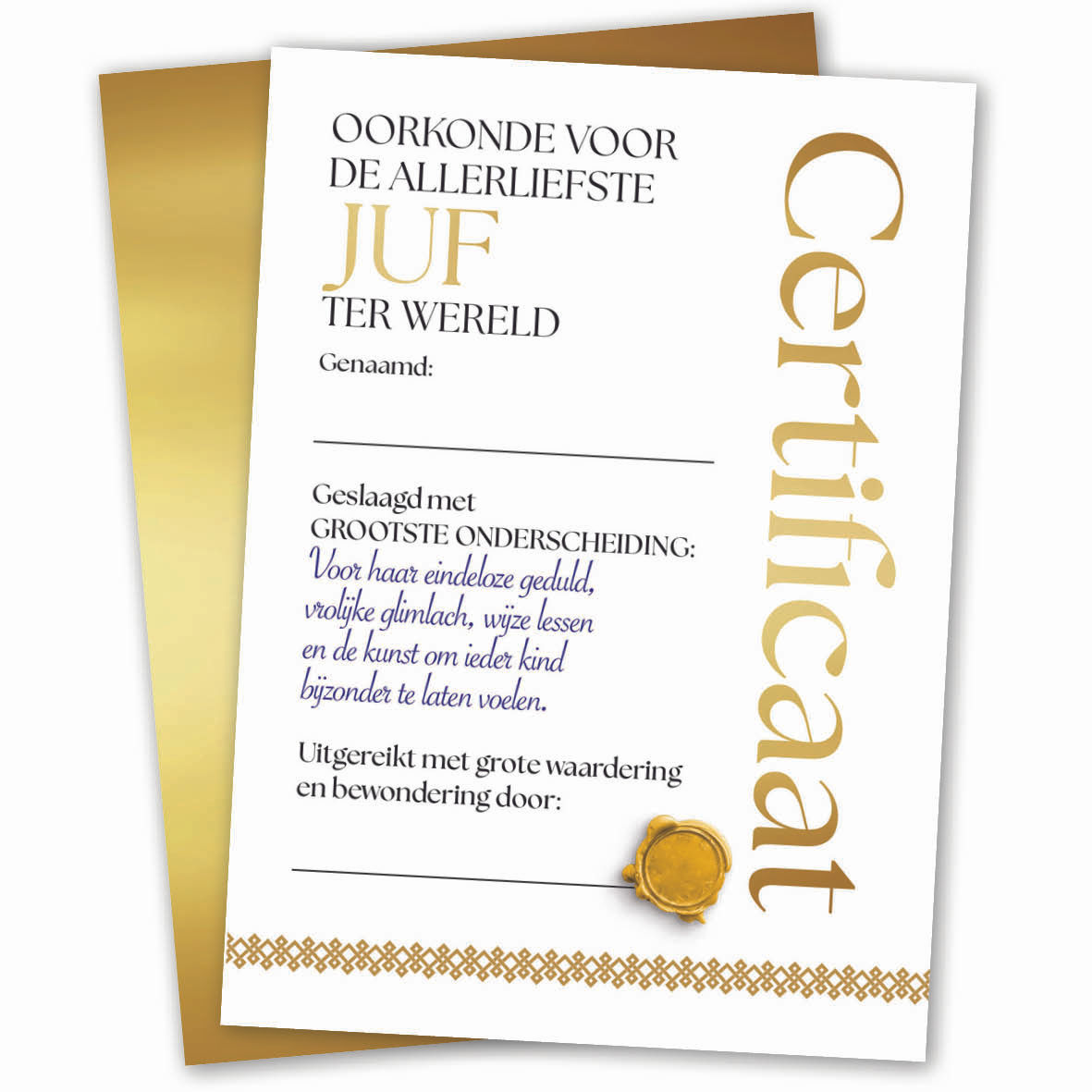 Certificaat Juf