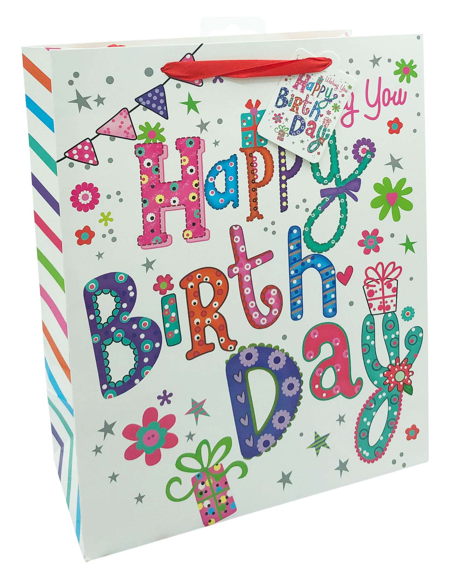 Geschenktassen - Large Bag Happy Birthday (Verpakt per 12)