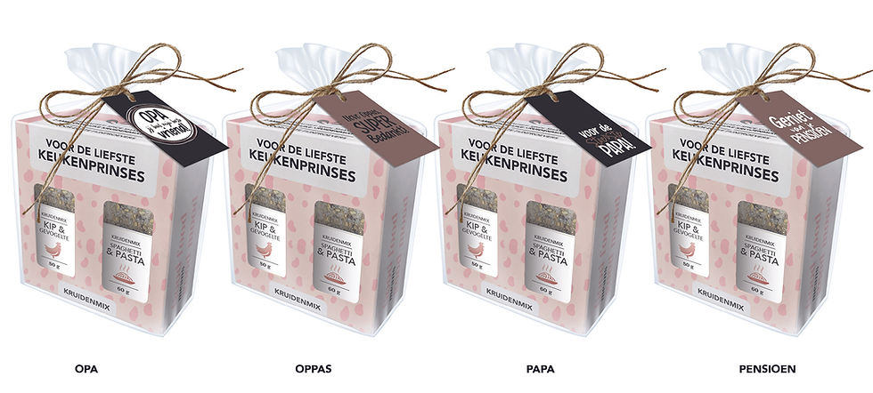 Thumbnail: Kruidenpotjes Set - Liefste keukenprinses - Geschenkverpakking met keuze label