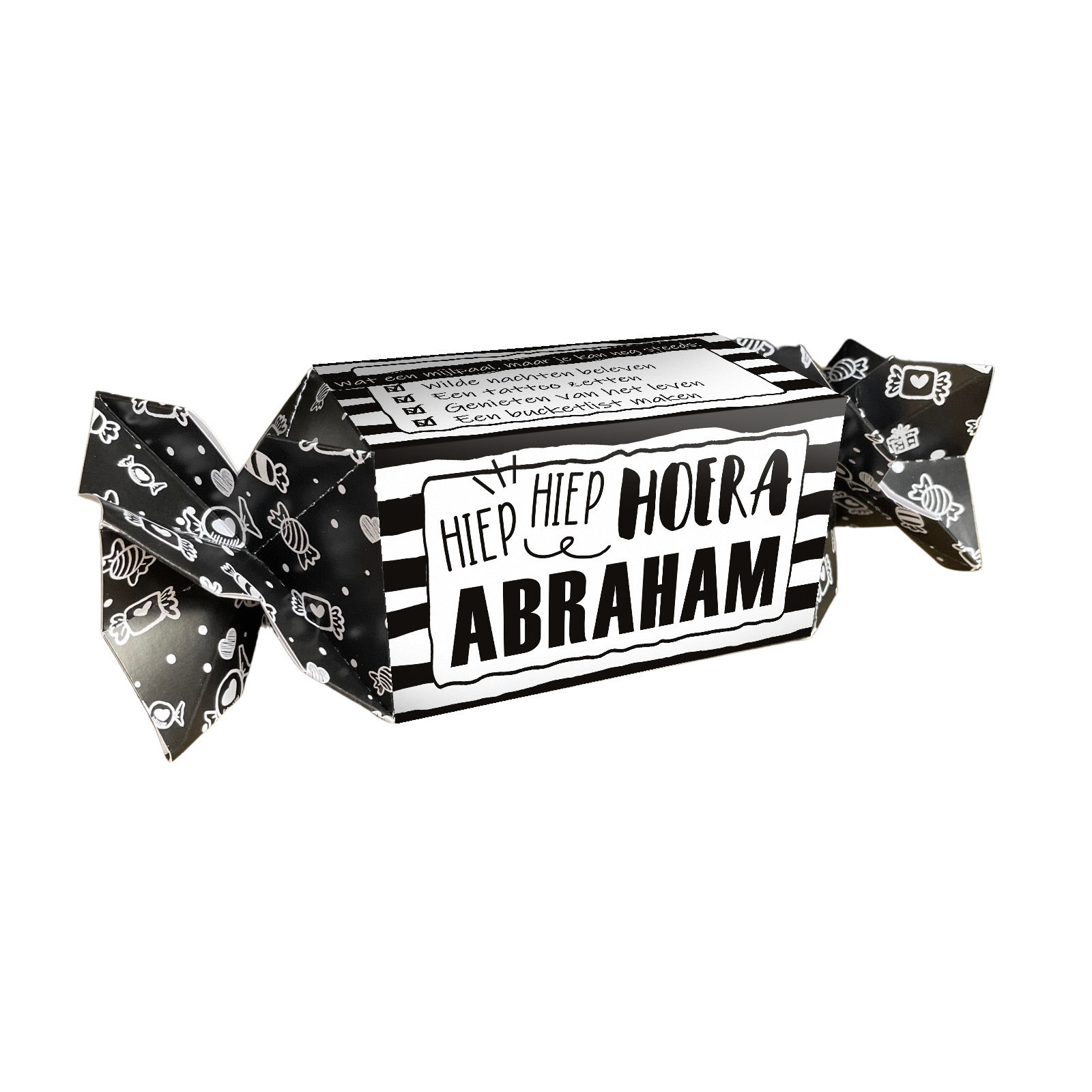 Losse Verpakking Snoepdoosje – Abraham 50 jaar (Verpakt per 3)