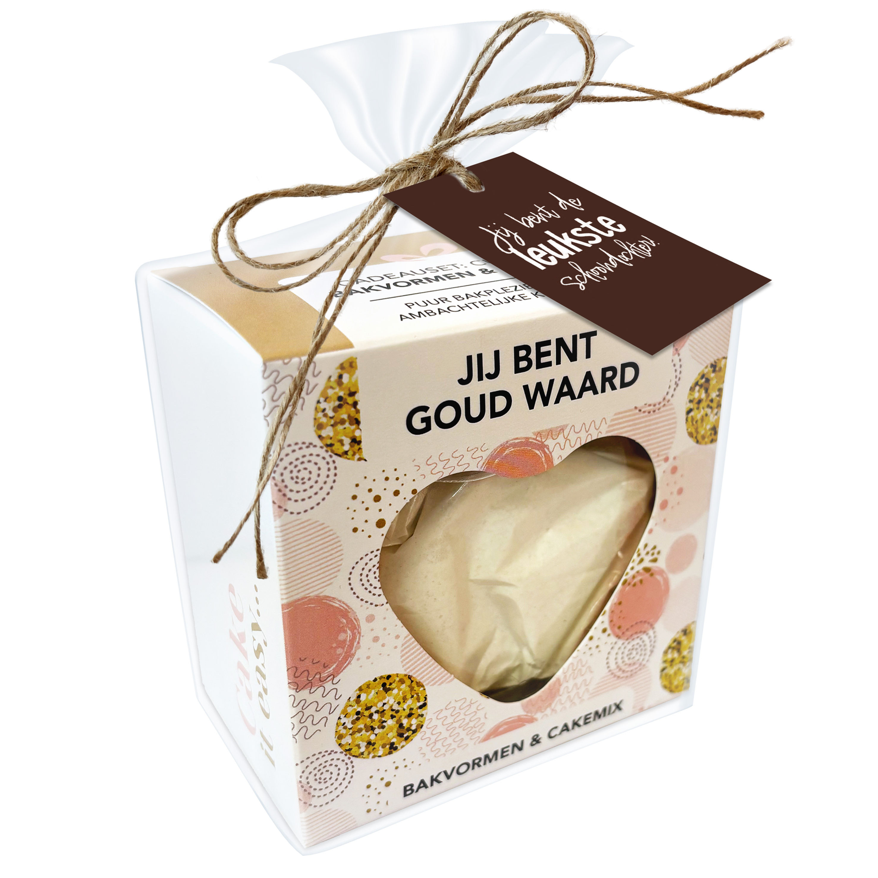 Cupcake Set - Goud waard - Cadeauverpakking - Schoondochter label