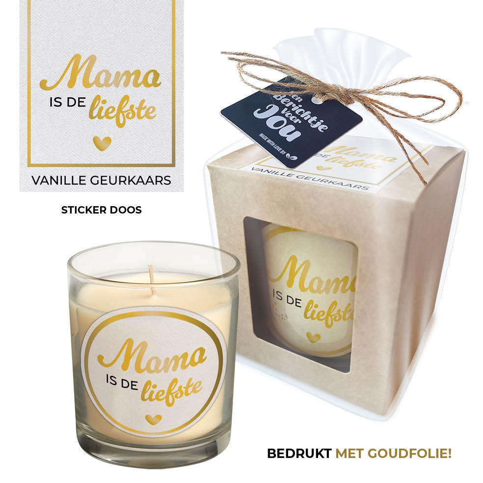 Goldwicks Geurkaars met goudfolie in Craft Doos - Mama