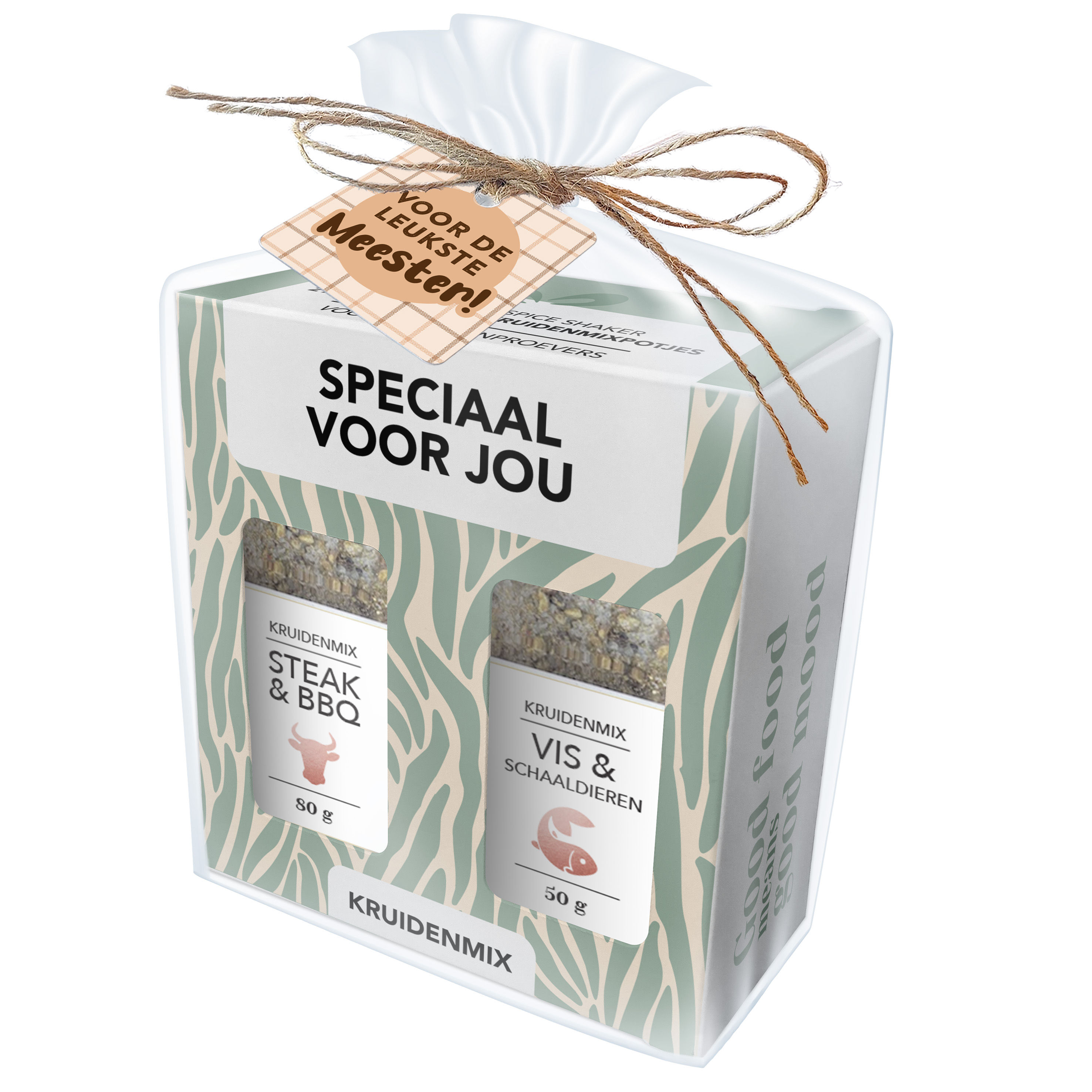 Kruidenpotjes Set - Speciaal voor Jou - Cadeauverpakking - Meester label