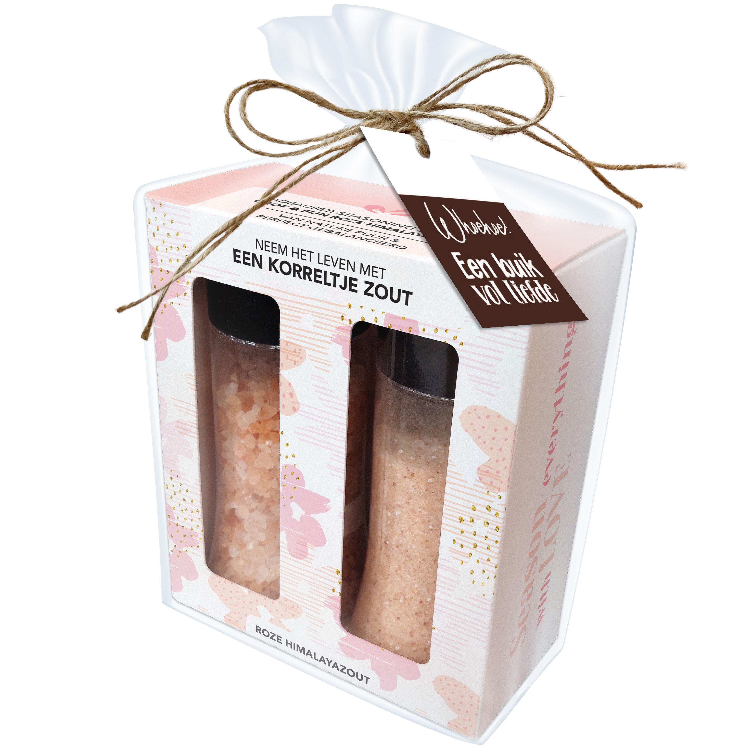 Himalayazout Set – Leven korreltje zout - Cadeauverpakking - Zwanger label