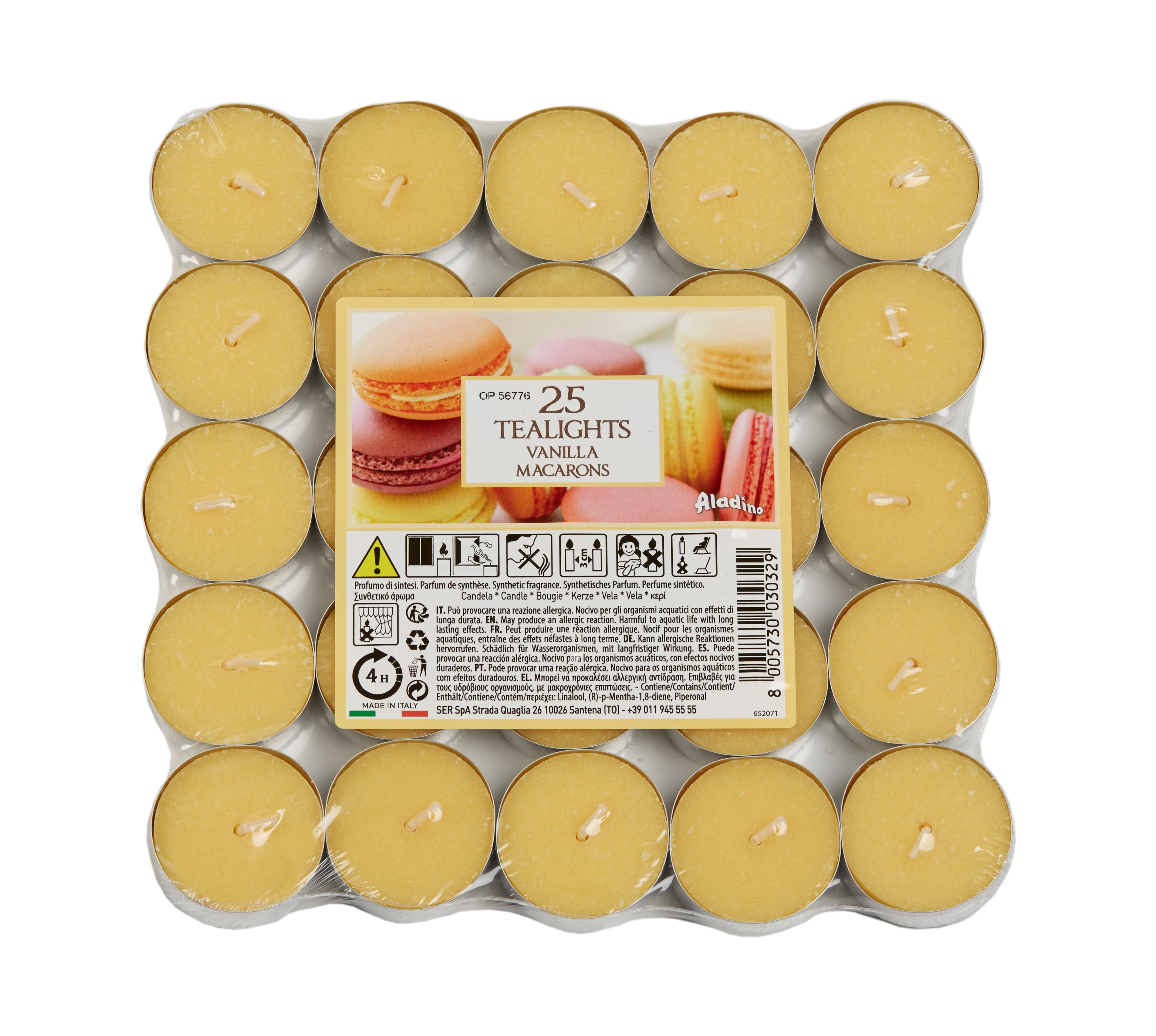 Tealights x 25 - 4u - "Vanilla Macarons"