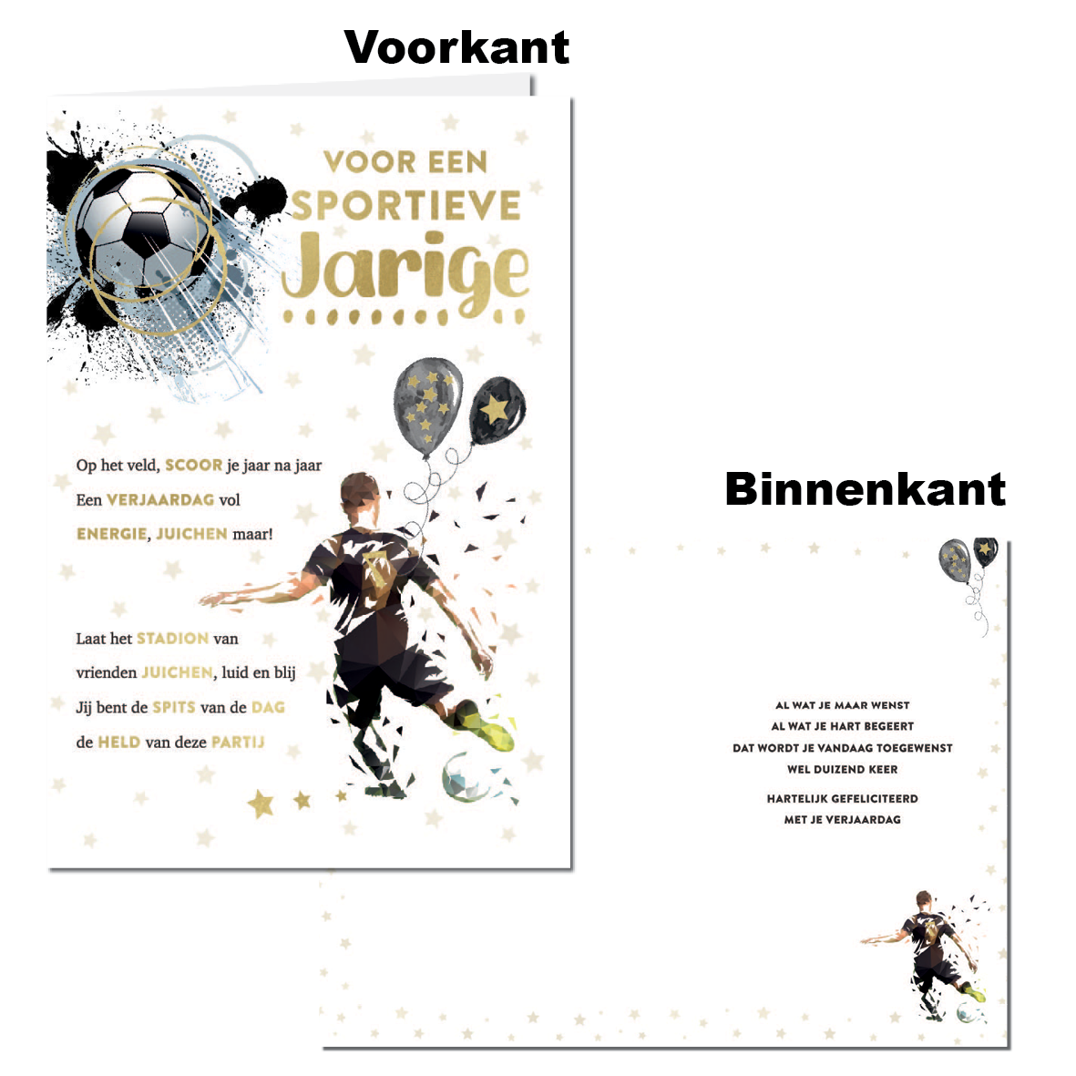 Wenskaart - Verjaardag Voetbal