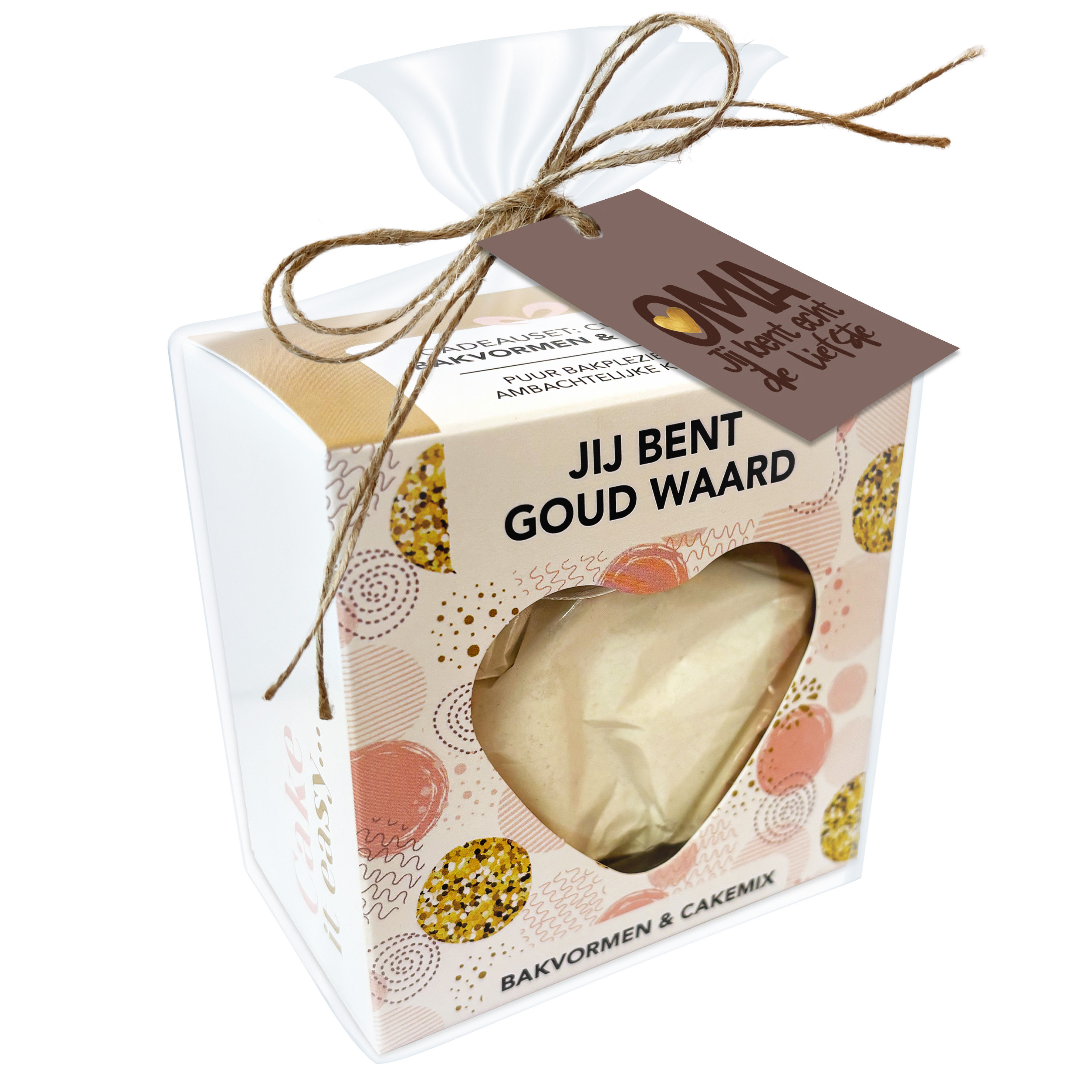 Cupcake Set - Goud waard - Cadeauverpakking - Oma label