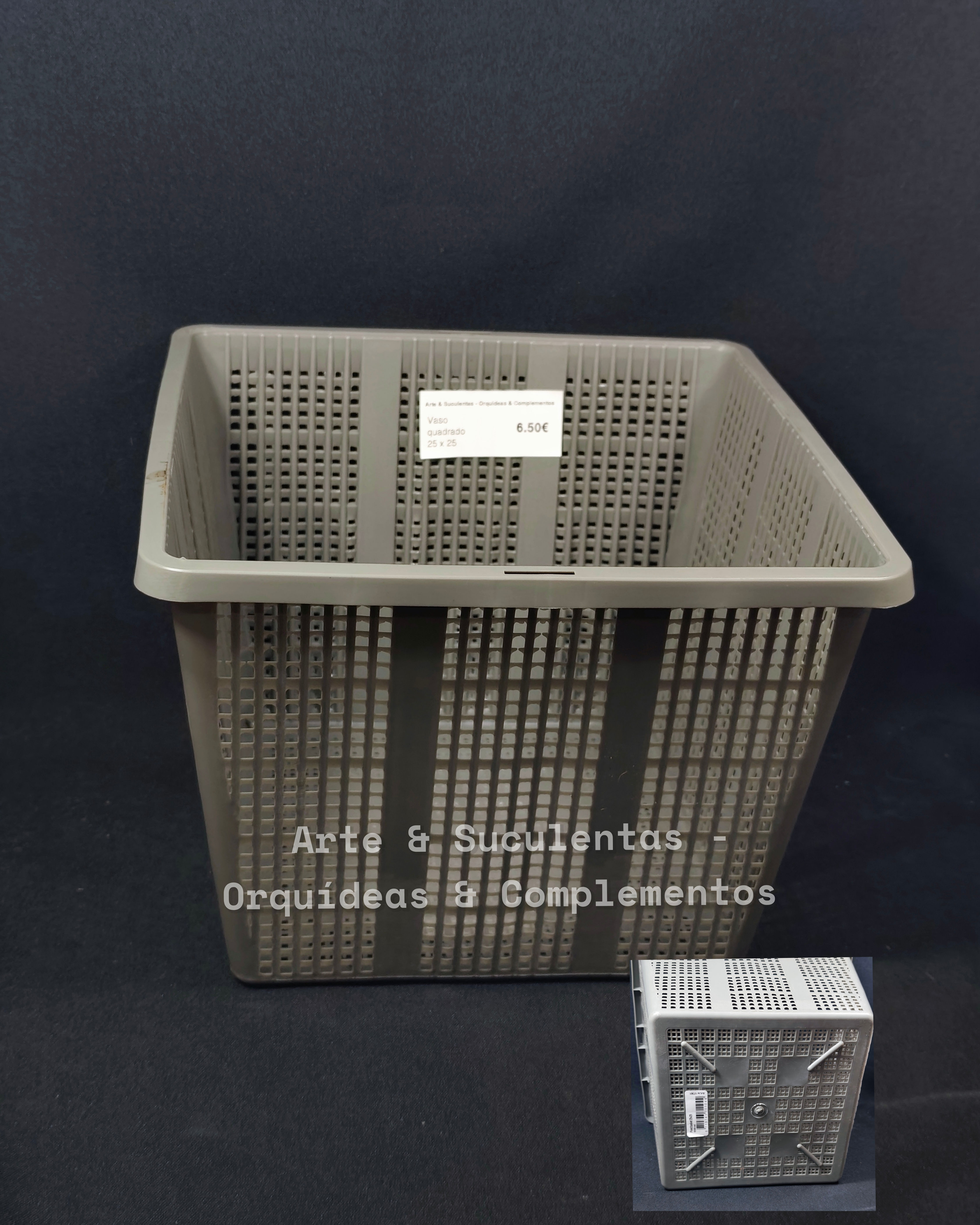 Vaso quadrado 25x 25x 18