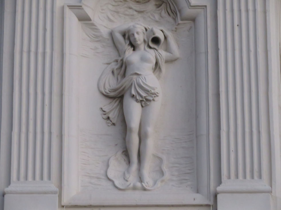 Goddess rises on shell from West Street, Brighton. An area much in need of divine feminine intervention.