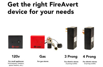 Photo comparing different FireAvert shutoff devices