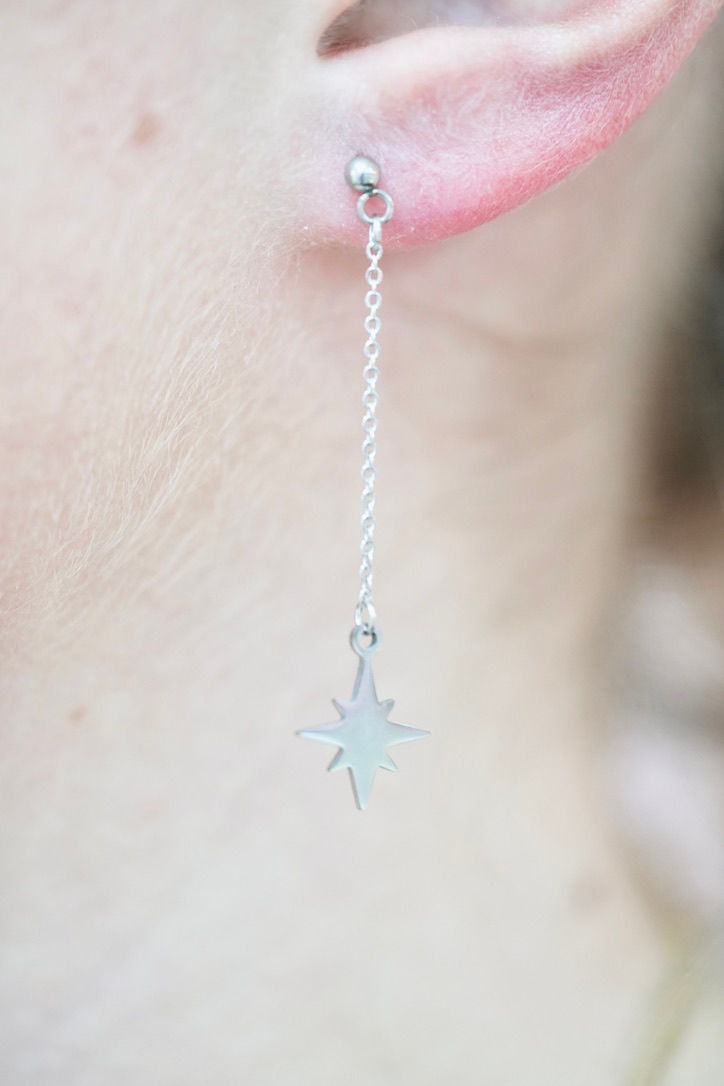 Miniaturbild: Boucles d'oreilles cartilage étoile argentées