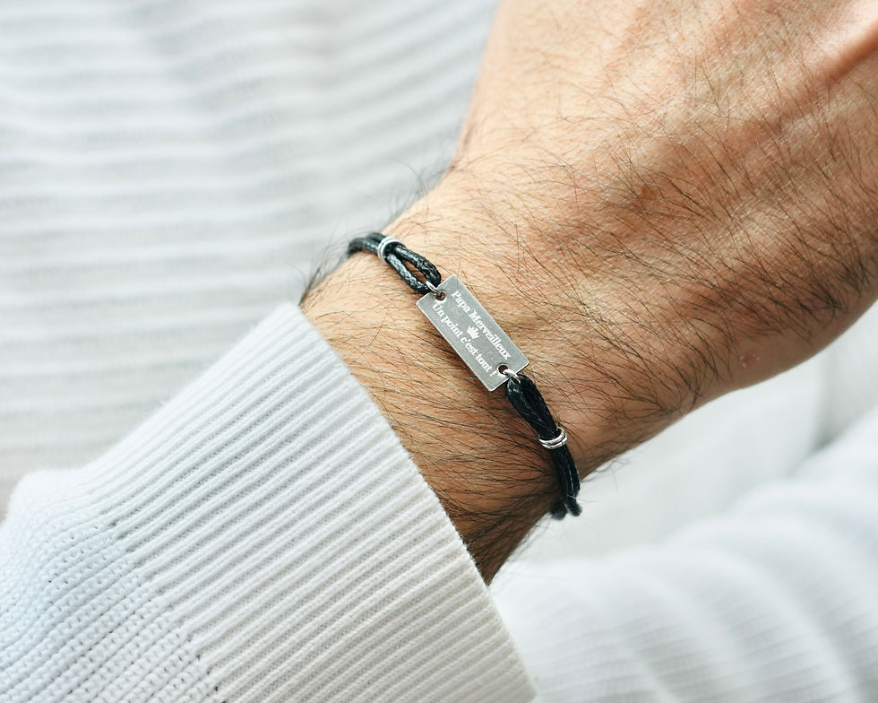 Thumbnail: Bracelet cordon homme