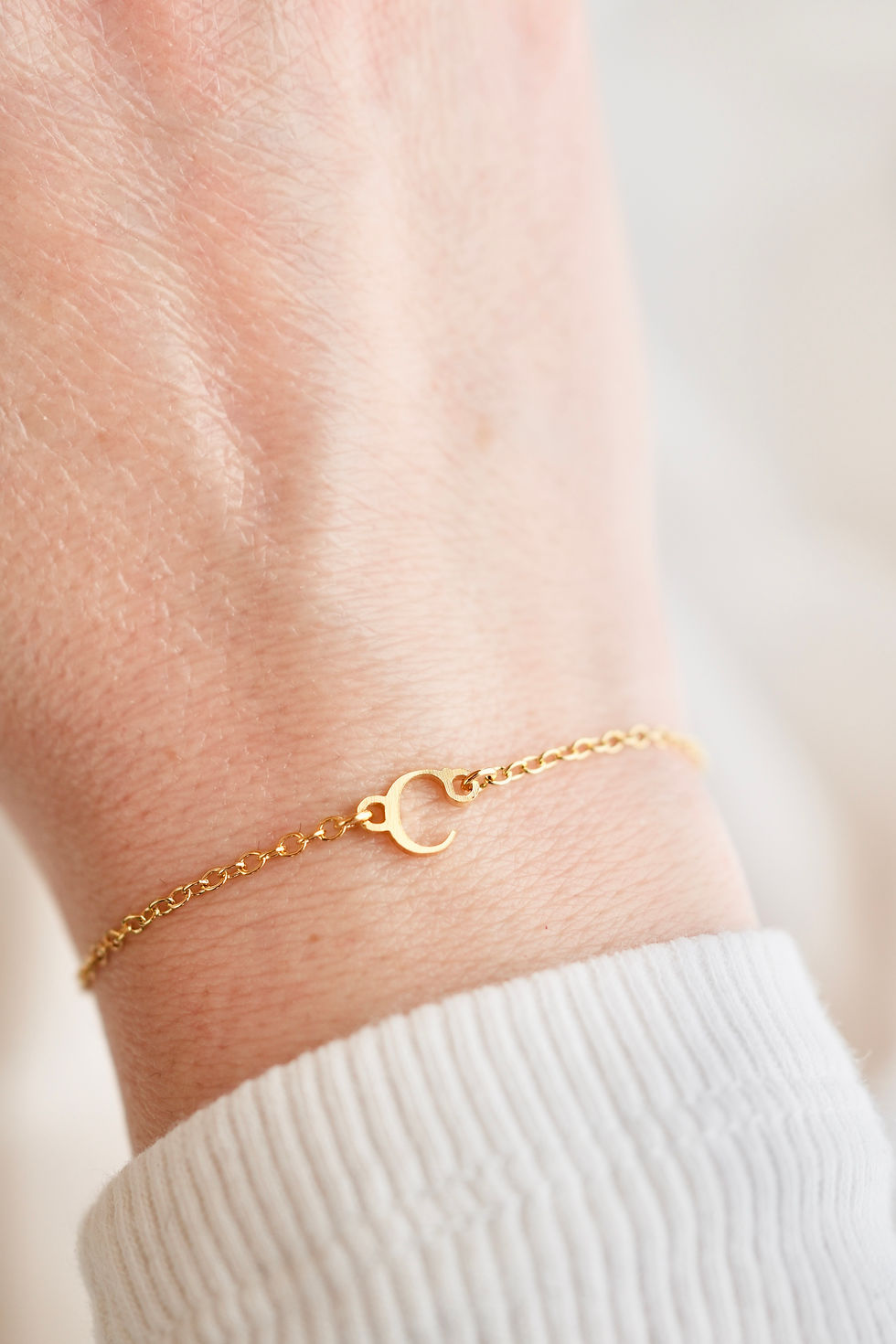 Miniature : Bracelet initiale (argent 925 ou plaqué or)