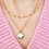Thumbnail: Collier Sacha double blanc - doré