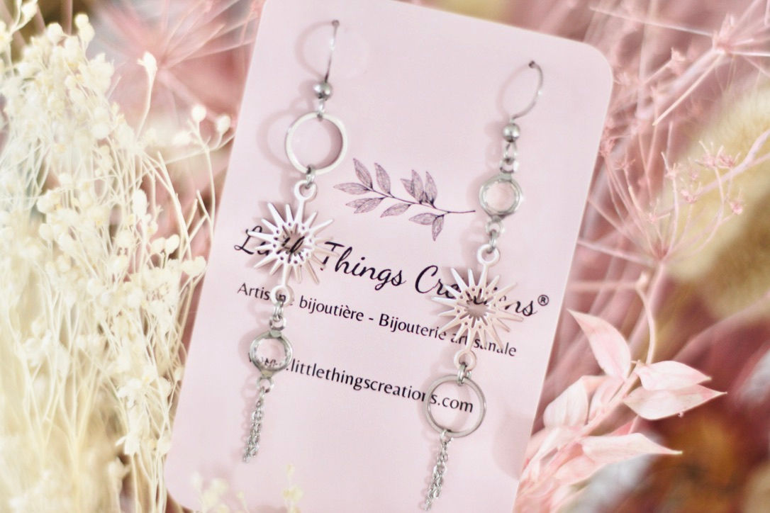 Boucles d'oreilles Soline - argenté