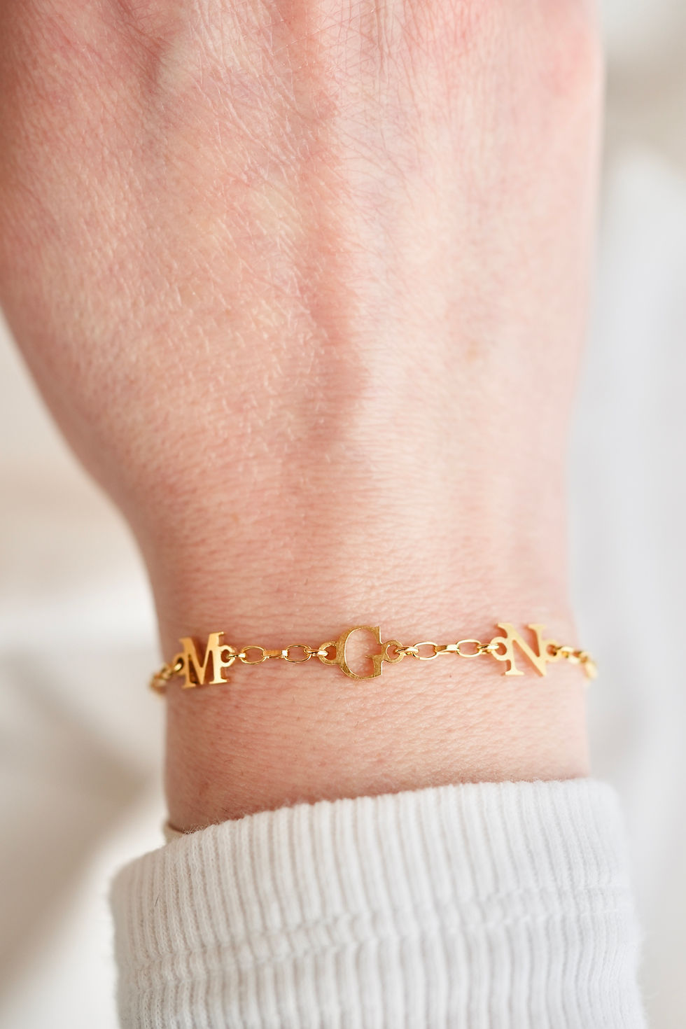 Miniature : Bracelet initiale (argent 925 ou plaqué or)