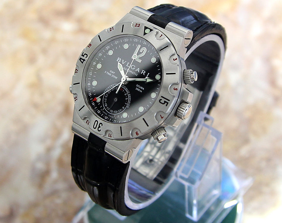 Thumbnail: Bulgari SD38 S GMT Swiss Made Automatic c2000 Watch