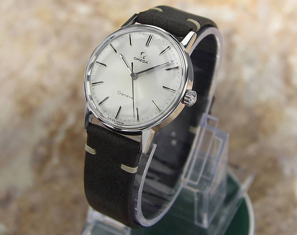 Thumbnail: Omega Geneve Swiss Manual Calibre 601 SS Mens 1960 Watch
