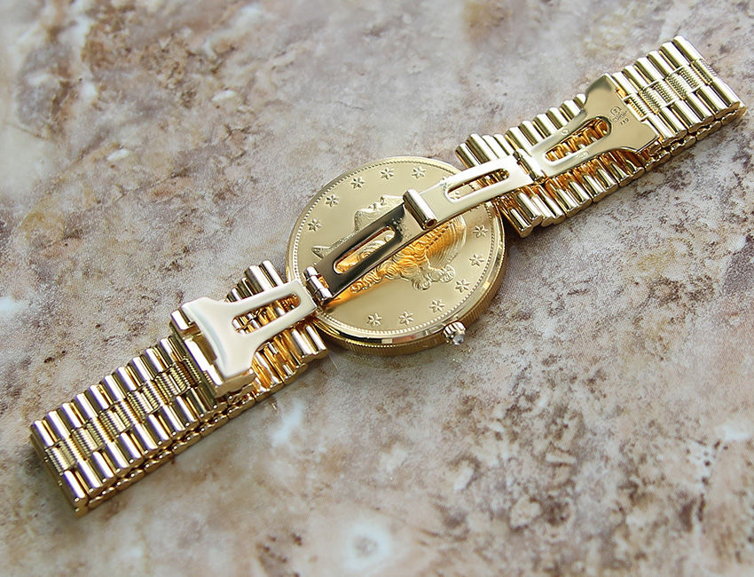 Thumbnail: 1897 Corum Solid 18k Gold Men's  Double Eagle Watch