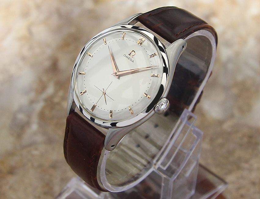 Thumbnail: Omega Calibre 265 Swiss Made Mens 1947 SS 38mm Watch