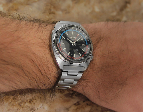 Seiko Ref 6117 6410 Navigator Time Automatic 40mm Watch