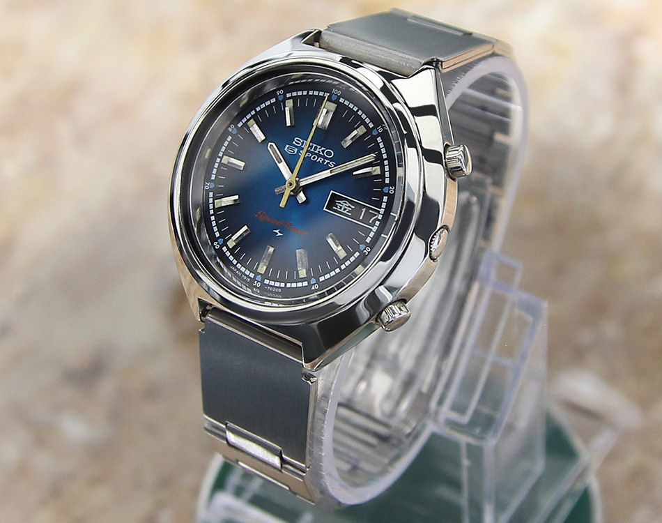 Thumbnail: Seiko 5 Sports Speed Timer 1974 Chronograph 7015 7000 Watch