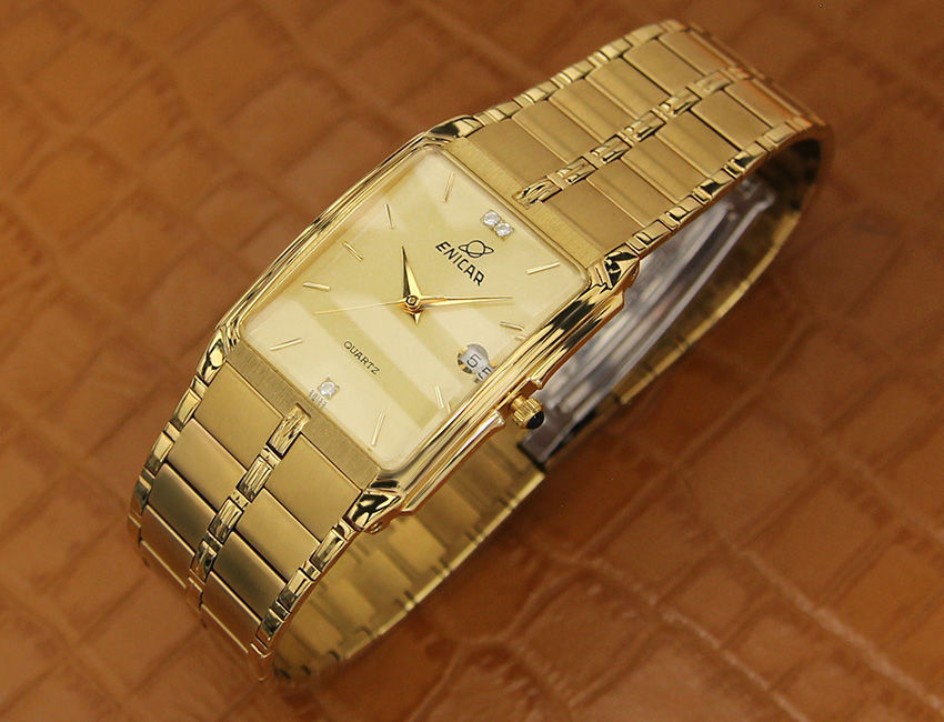 Thumbnail: Enicar Exquisite 26 mm Gold Plated Men's Watch