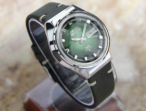 SEIKO 5 ACTUS 25石6106-7609 AUTOMATIC Seiko 5 Actus 6106 7609 Automatic 25J Green Dial 36mm