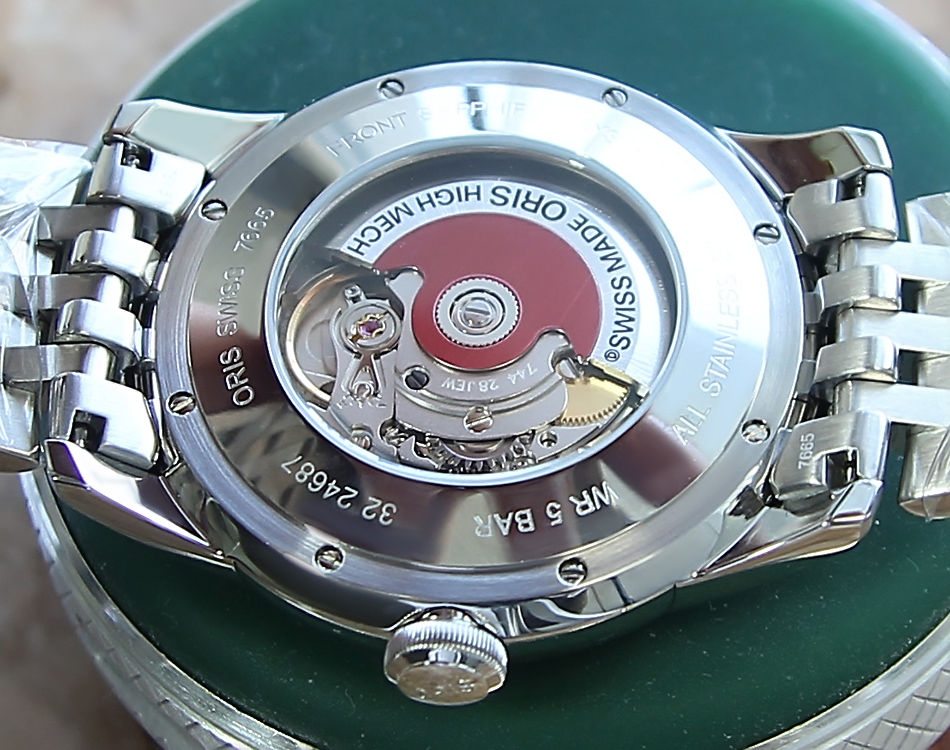 Thumbnail: Oris Artelier 7665 Rare SS Men's Auto Date Pointer 42mm Watch