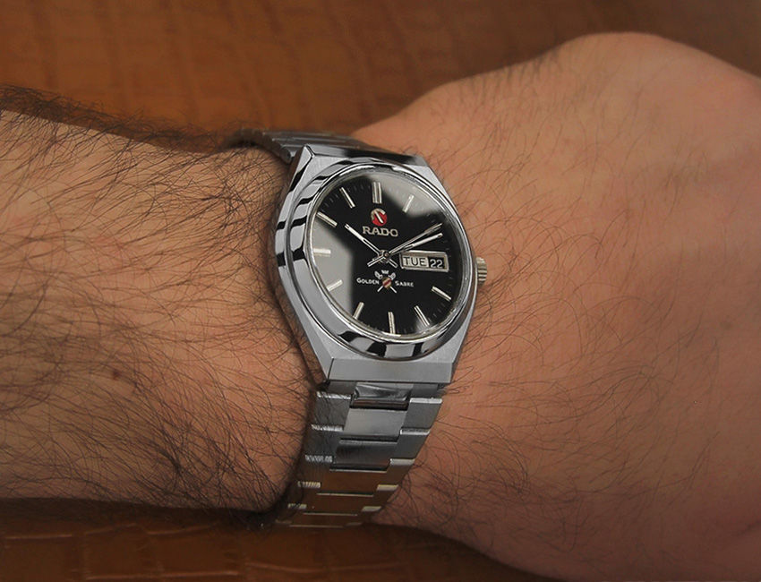 Thumbnail: Rado Golden Sabre Men's 36mm Vintage Watch