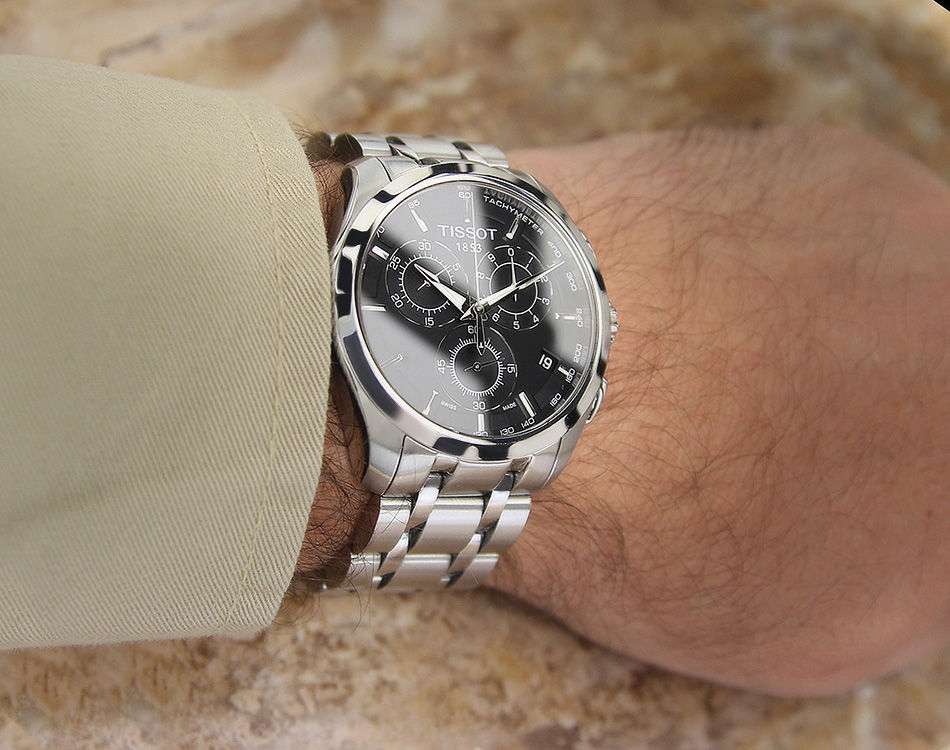 Thumbnail: Tissot Couturier Swiss Made Men's Large 43mm Chronograph