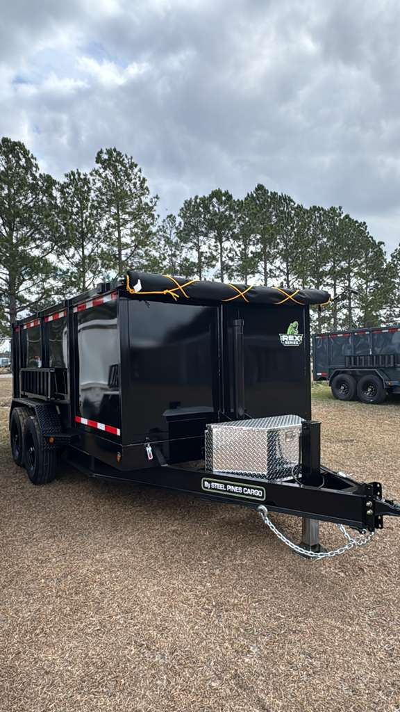 Thumbnail: 7x16 Tandem Axle Dump Trailer 48” Sidewall Height with Hydraulic Jack
