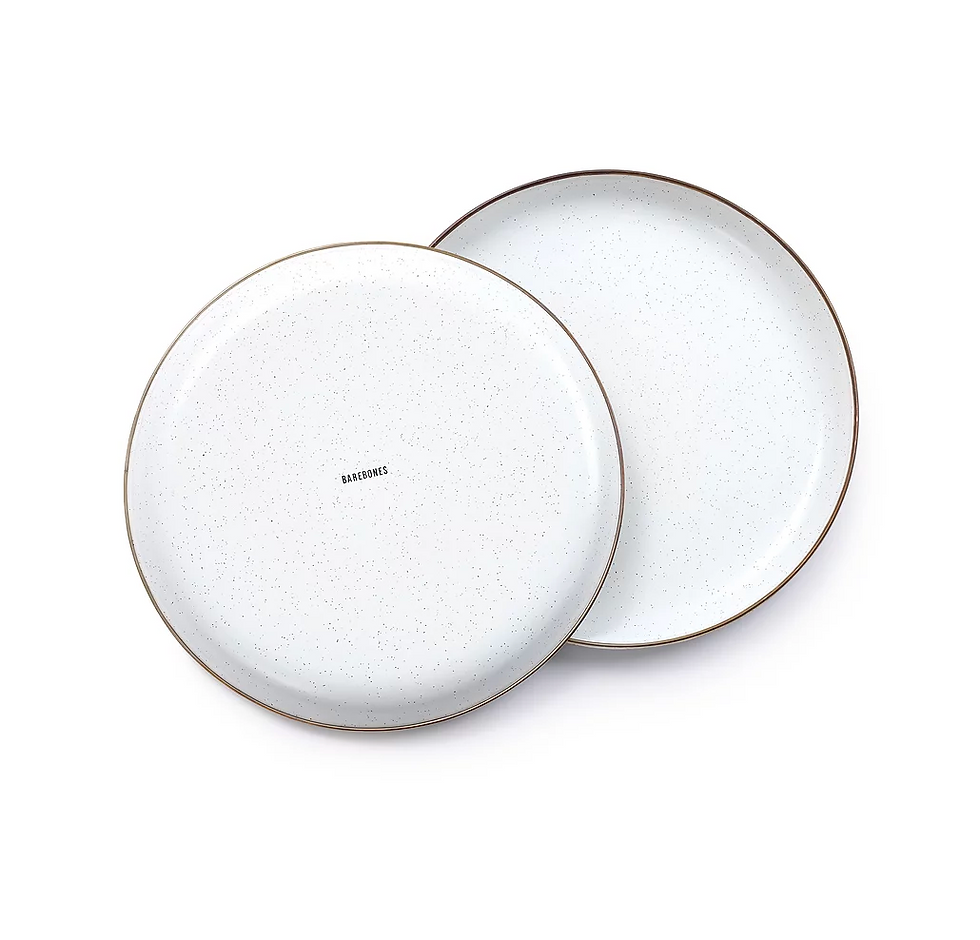 ภาพขนาดย่อ: BAREBONES Enamel Plate Egg Shell Set of 2