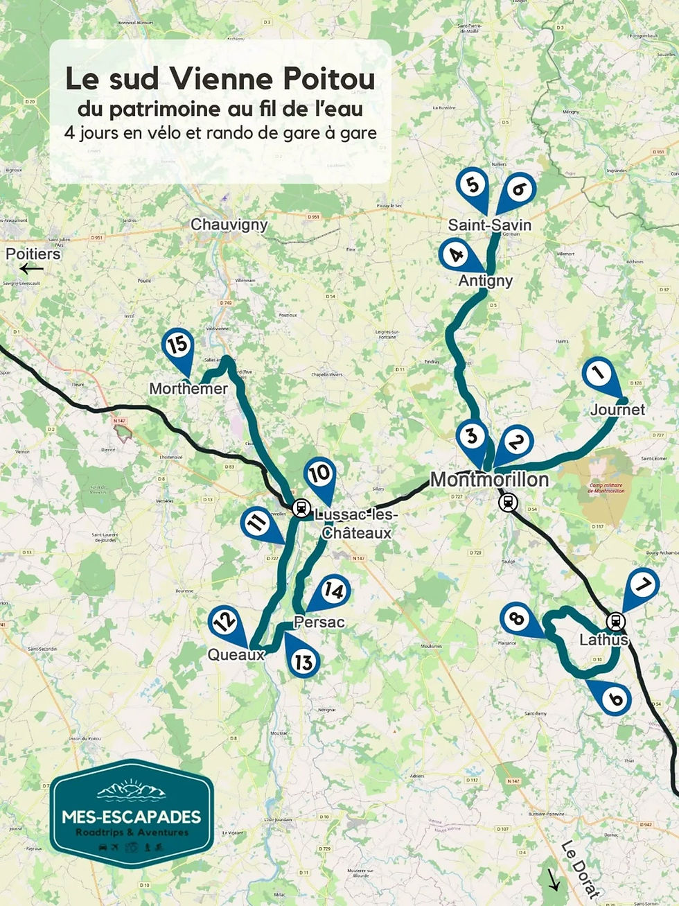 Carte Sud Vienne Poitou