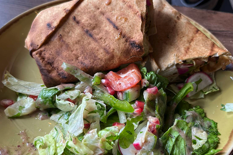 Salad served during lunch at Grilandia