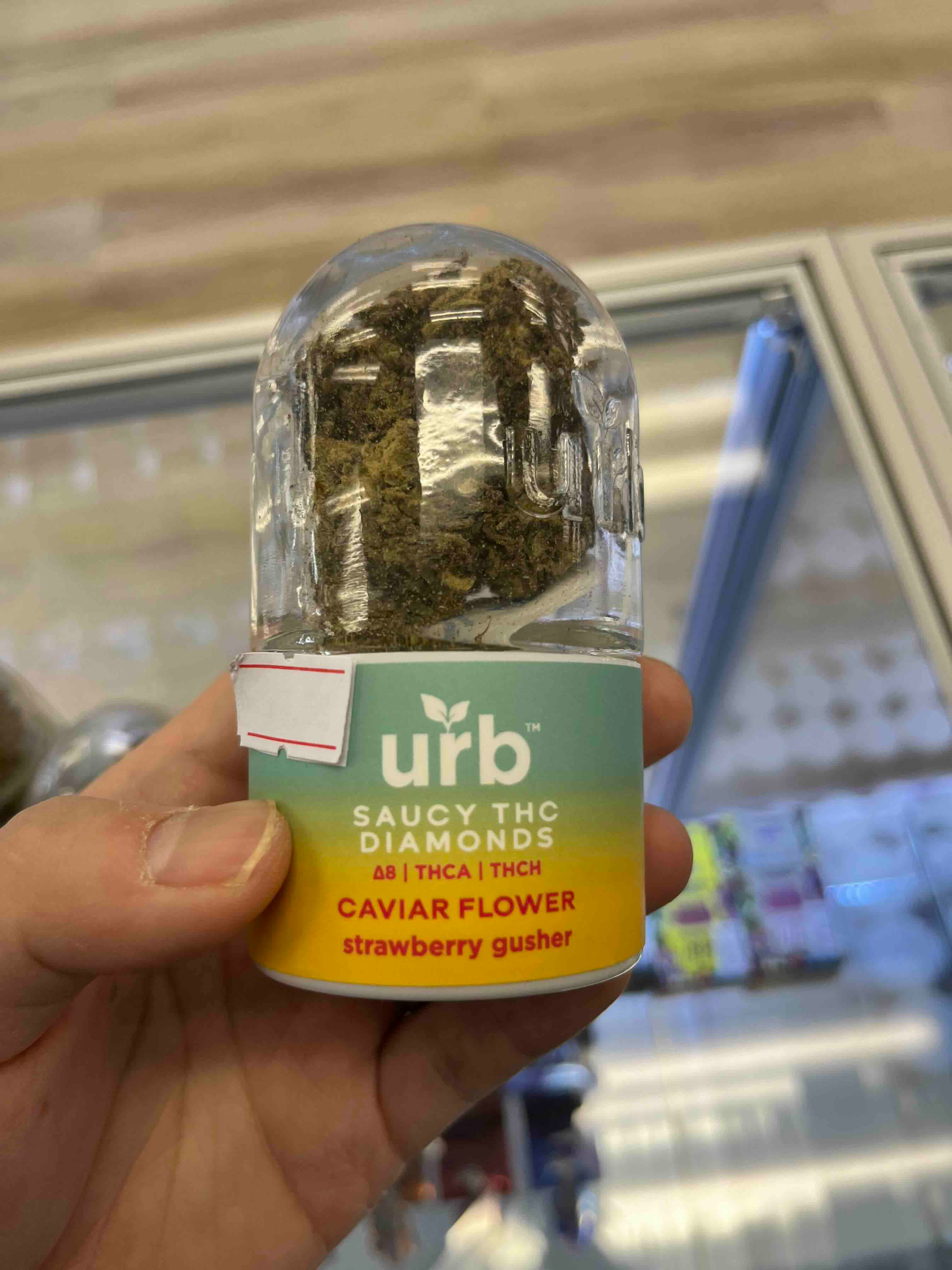 THC-Urb-d8-3g-Caviar Flower-Sativa-Strawberry Gusher