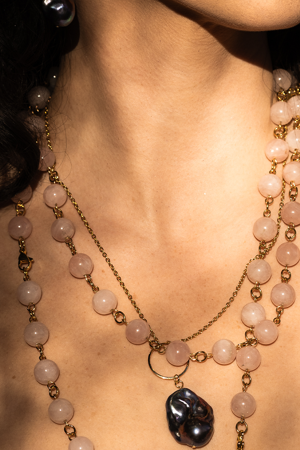 Thumbnail: 'Havana' Peacock Flameball Baroque Pearl Necklace