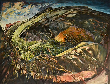 4ème chemin, acrylique et huile sur toi