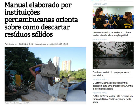 Manual elaborado por instituições pernambucanas orienta sobre como descartar resíduos sólidos 08/05/19