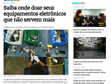Saíba onde doar seus equipamentos eletrônicos que não serbem mais 17/04/19
