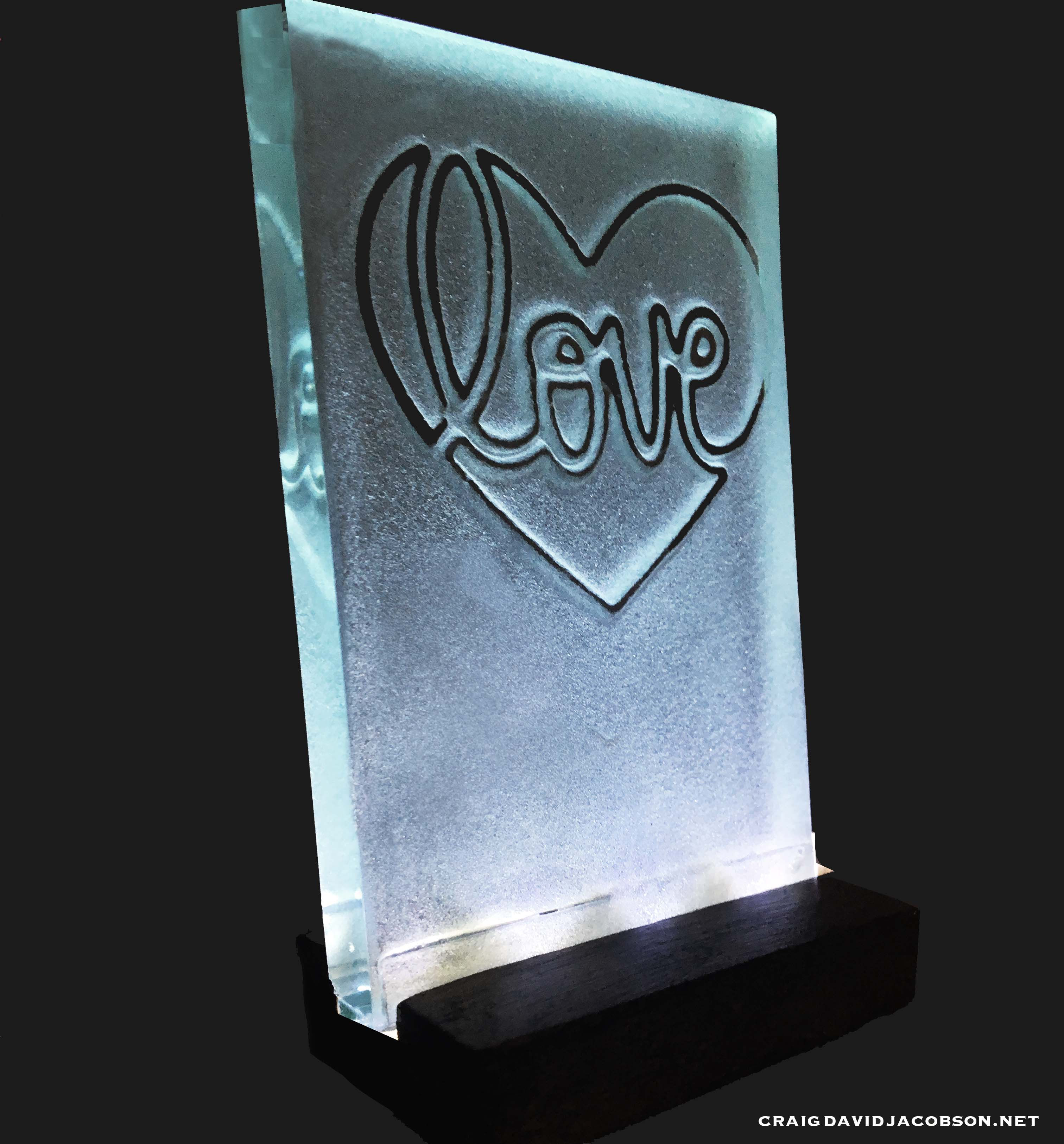 "Tiny Love" Glass Art Piece