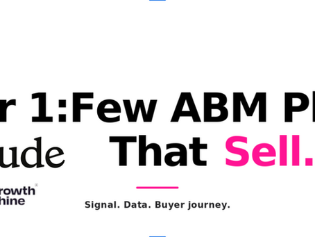 1:Few Account-Based Marketing Plays